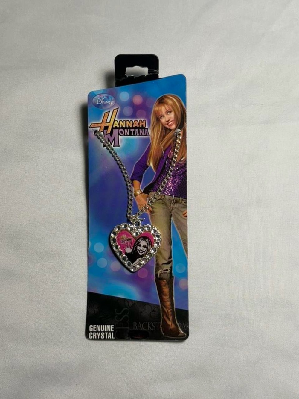 Disney Hannah Montana Silver Heart Pendant Necklace with Pink Accent